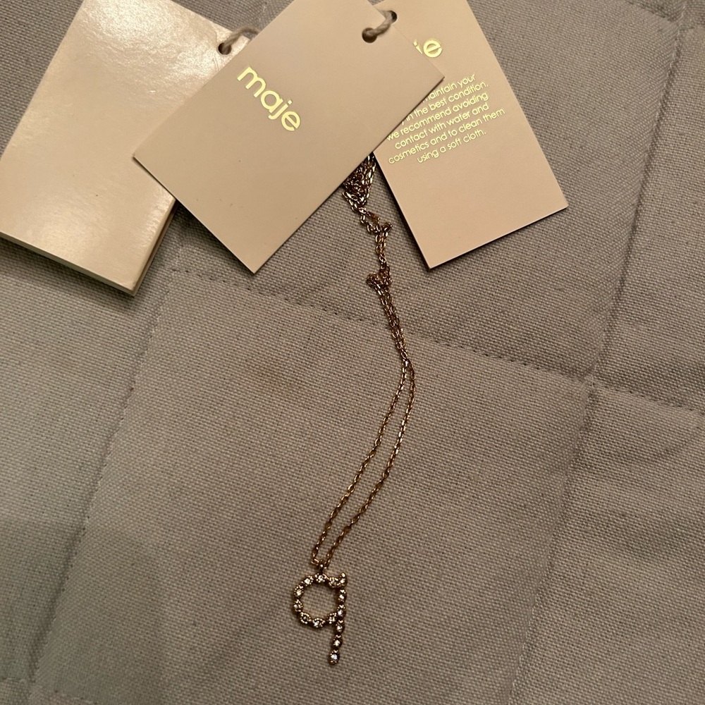 MAJE Letter Q Necklace